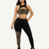 Sports Bra With Leopard-print And Black Splice - Image 11