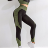 Cutie Zipper Patchwork 2 pcs Yoga Suit Thumbhole Elastic - Image 26