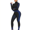 Cutie Zipper Patchwork 2 pcs Yoga Suit Thumbhole Elastic - Image 21