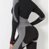 Cutie Zipper Patchwork 2 pcs Yoga Suit Thumbhole Elastic - Image 18
