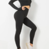 Cutie Zipper Patchwork 2 pcs Yoga Suit Thumbhole Elastic - Image 16