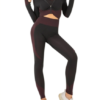 Cutie Zipper Patchwork 2 pcs Yoga Suit Thumbhole Elastic - Image 11