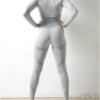 Cutie Zipper Patchwork 2 pcs Yoga Suit Thumbhole Elastic - Image 8