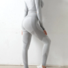 Cutie Zipper Patchwork 2 pcs Yoga Suit Thumbhole Elastic - Image 5
