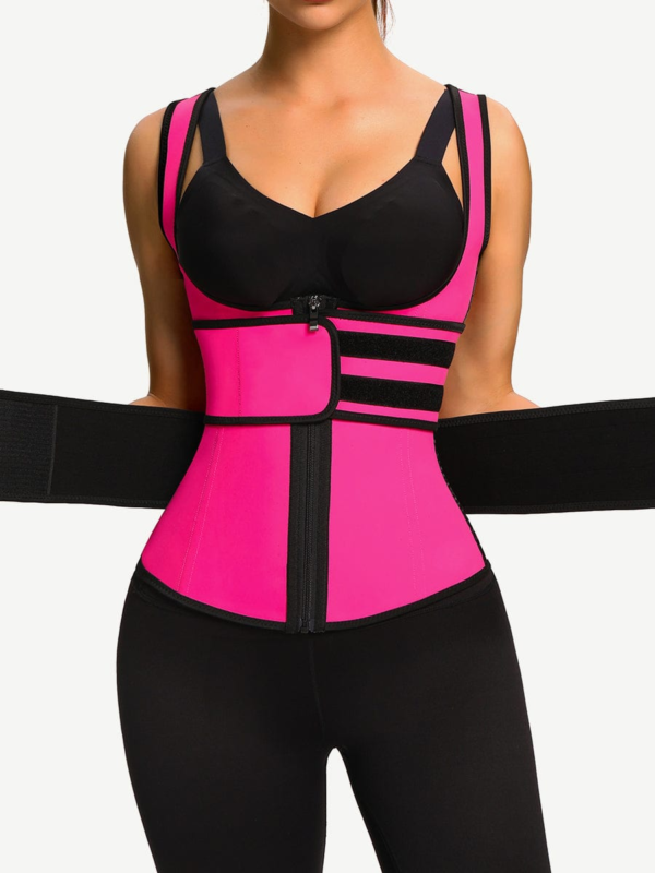 Latex Vest Shaper Double Belts With Zipper High-Compression - Image 6