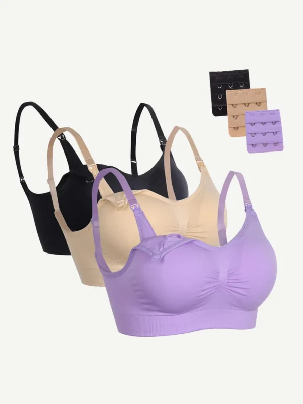 3 Pcs Wireless Seamless Breathable Adjustable Free Bra Extenders Bra