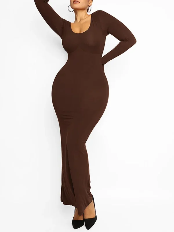 Light Shaping Abdomen Tightening Built-in Shapewear Dress - Image 10