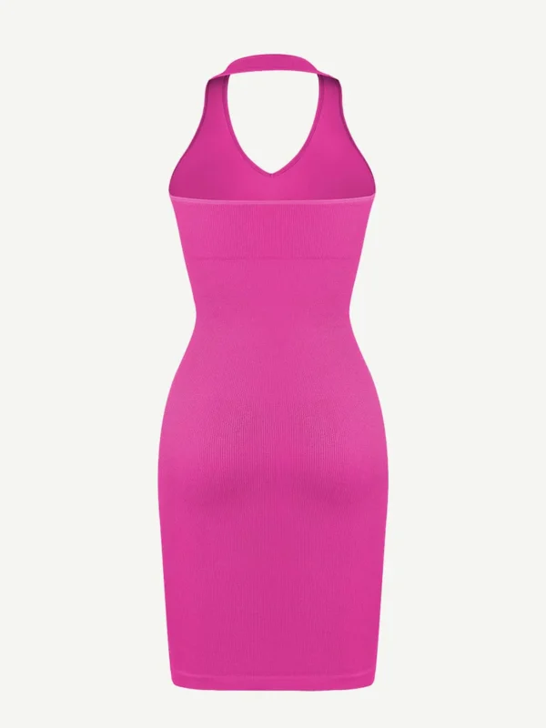 Eco-friendly Seamless Halter Neck Deep U Outer Wear Shaping Dress - Image 9