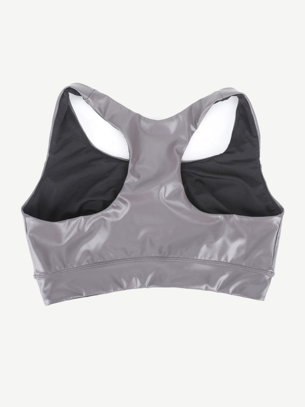 Ultra Elasticity Silver Film Sauna Sport Bra with Removable cups - Image 7