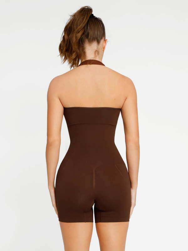 Seamless Eco-friendly Halter Neck Waist Shaping Jumpsuit - Image 13