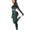 Cutie Zipper Patchwork 2 pcs Yoga Suit Thumbhole Elastic - Image 32