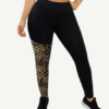 Sports Bra With Leopard-print And Black Splice - Image 9
