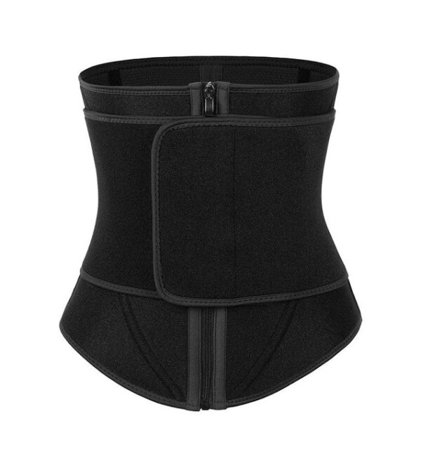 Black Neoprene Waist Trainer 10 Steel Bones Basic Shaping - Image 13