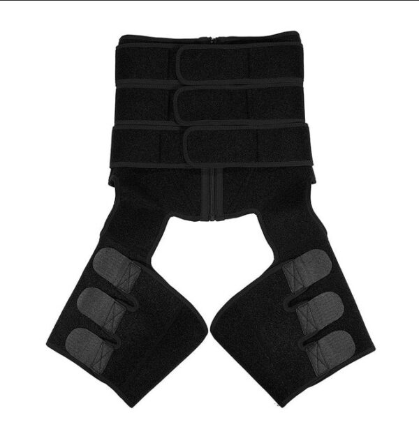 Black Tummy And Thigh Shaper Neoprene 3 Belts Abdominal Control - Image 9