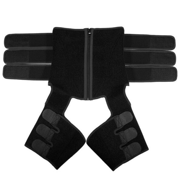 Black Tummy And Thigh Shaper Neoprene 3 Belts Abdominal Control - Image 12