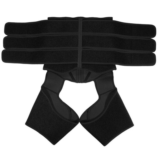 Black Tummy And Thigh Shaper Neoprene 3 Belts Abdominal Control - Image 14