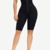 Dark Blue Anti-Slip Strip Midi Length Butt Lifter Smooth Abdomen