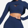 Hooded Neck Detachable Cups Crop Top For Runner