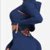 Hooded Neck Detachable Cups Crop Top For Runner - Image 2