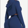 Hooded Neck Detachable Cups Crop Top For Runner - Image 4