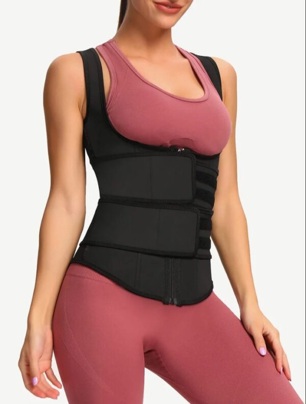 Latex Double Belts Waist Trainer Vest