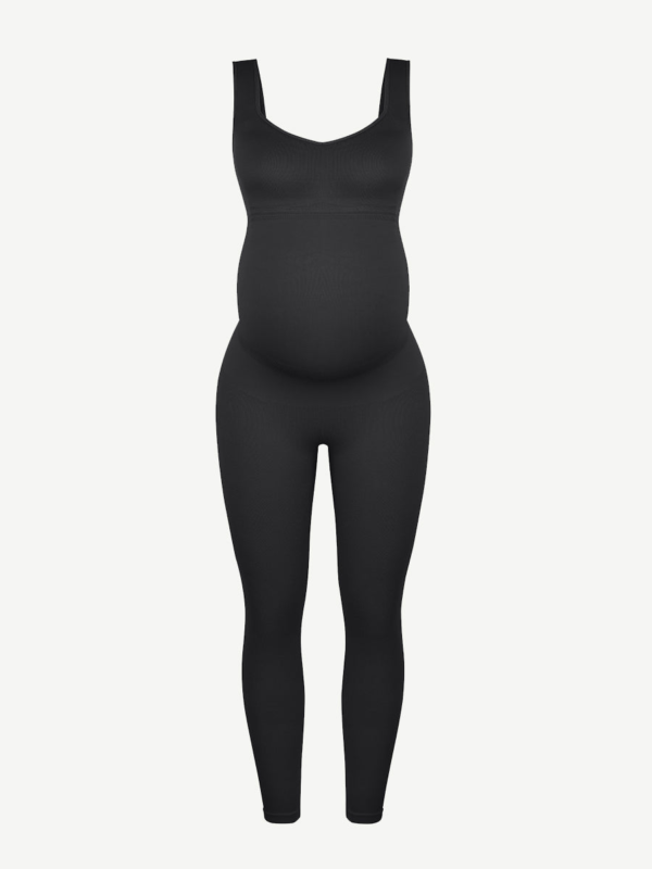 Seamless Eco-friendly Back Lifting Abdominal Supports Maternity Catsuit Jumpsuit - Image 14