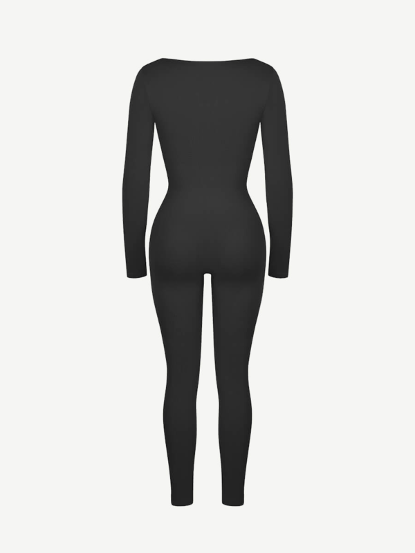 Seamless Deep V Tummy Control Waist Cinching Catsuit - Image 8