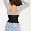 U-Shaped 10 Steel Bones Latex Waist Trainer with Fan Lacing and Front Buckle Adjustment - Image 7