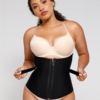 U-Shaped 10 Steel Bones Latex Waist Trainer with Fan Lacing and Front Buckle Adjustment - Image 6