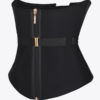 U-Shaped 10 Steel Bones Latex Waist Trainer with Fan Lacing and Front Buckle Adjustment - Image 3