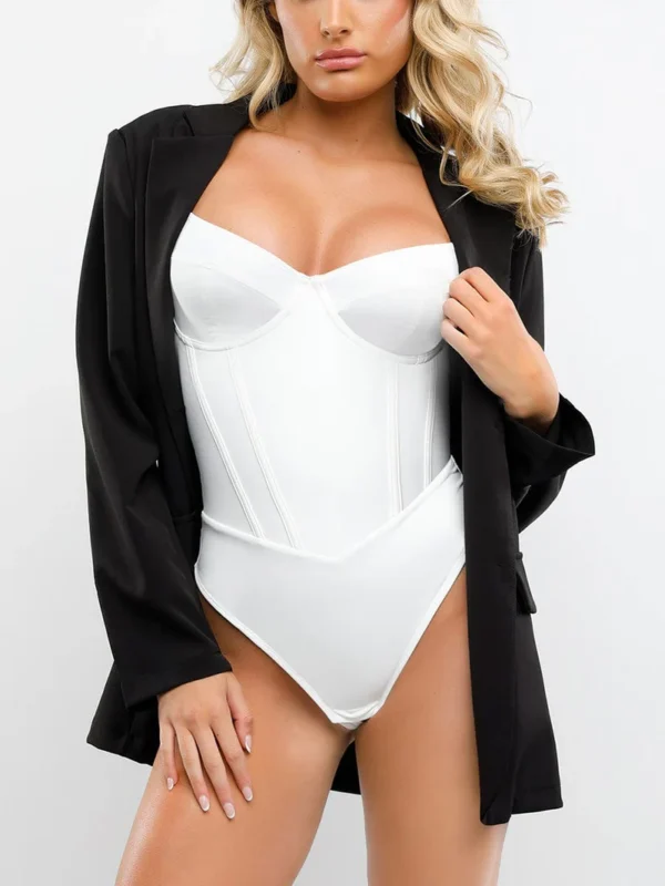 Integrated Corset Body with Bra Thong Shapewear Bodysuit - Image 4