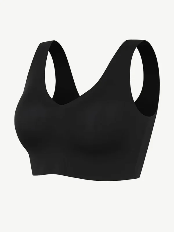 Fitted V-Neck Seamless Bra Tank Top - Image 2