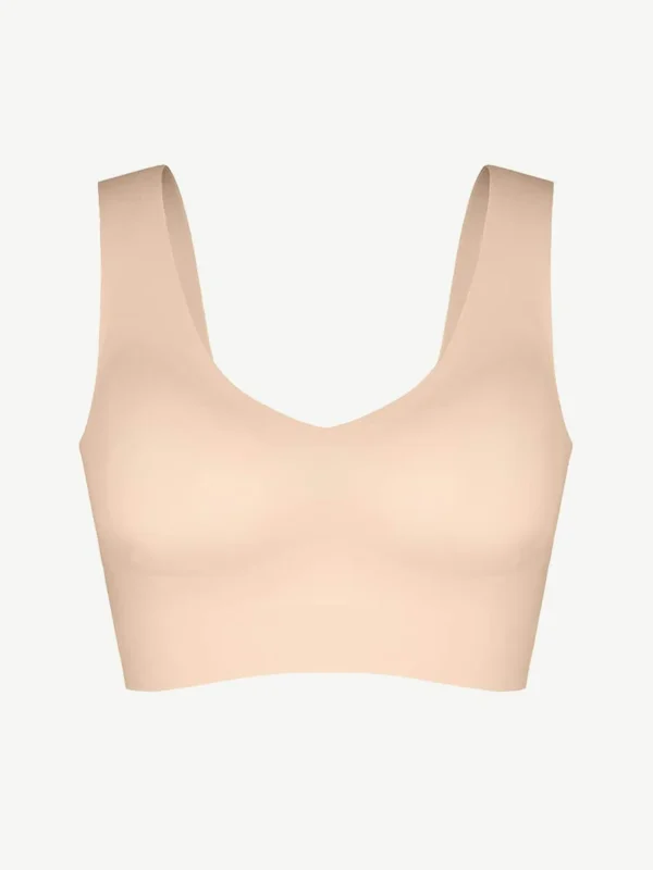 Fitted V-Neck Seamless Bra Tank Top - Image 7