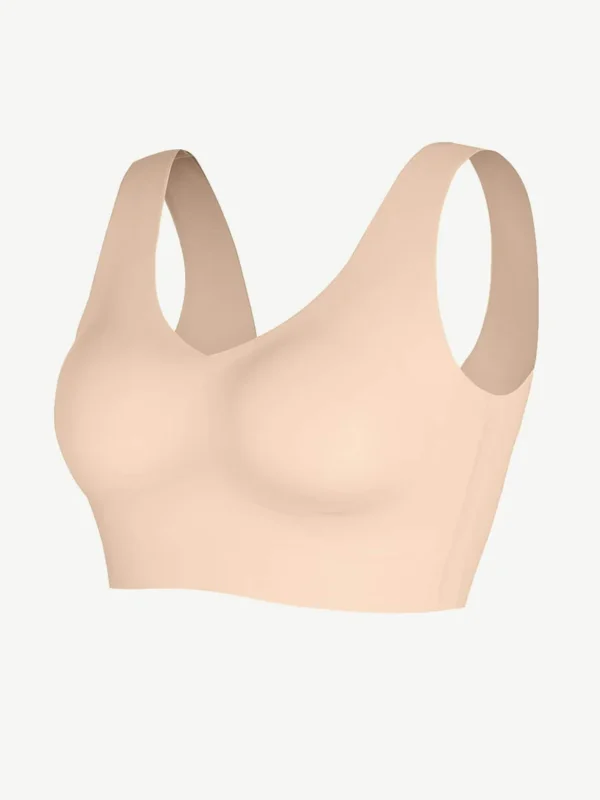 Fitted V-Neck Seamless Bra Tank Top - Image 6