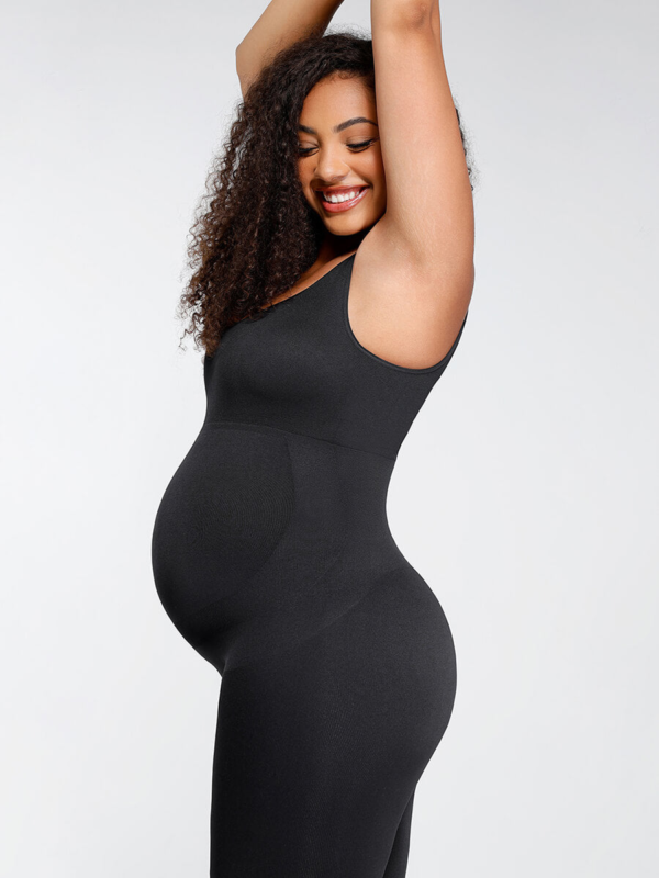 Seamless Eco-friendly Back Lifting Abdominal Supports Maternity Catsuit Jumpsuit - Image 4