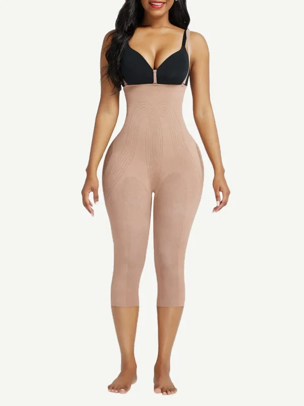 Black Plus Size Full Body Shaper With Open Crotch Smooth Silhouette - Image 10