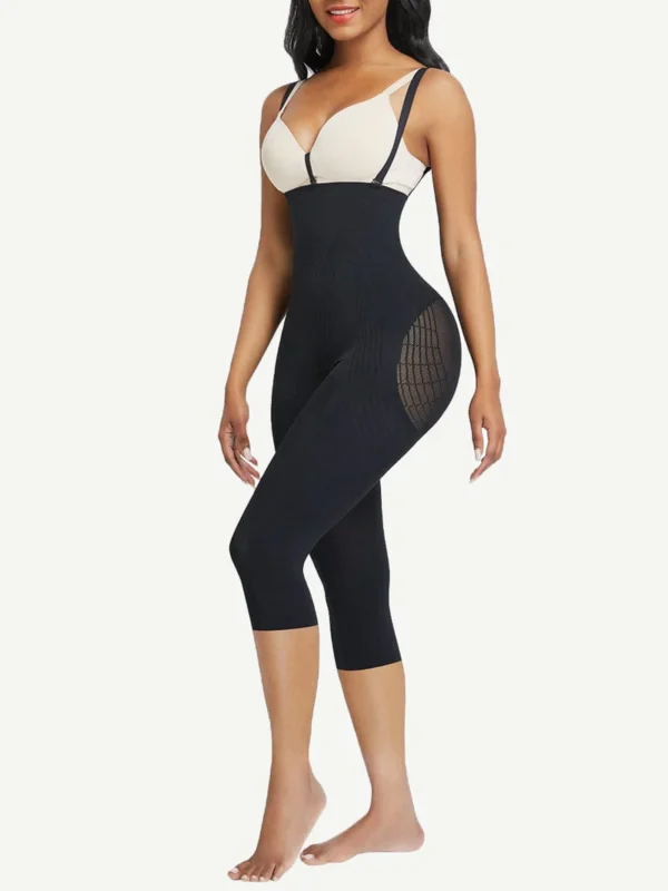 Black Plus Size Full Body Shaper With Open Crotch Smooth Silhouette - Image 15