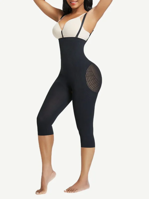 Black Plus Size Full Body Shaper With Open Crotch Smooth Silhouette - Image 14