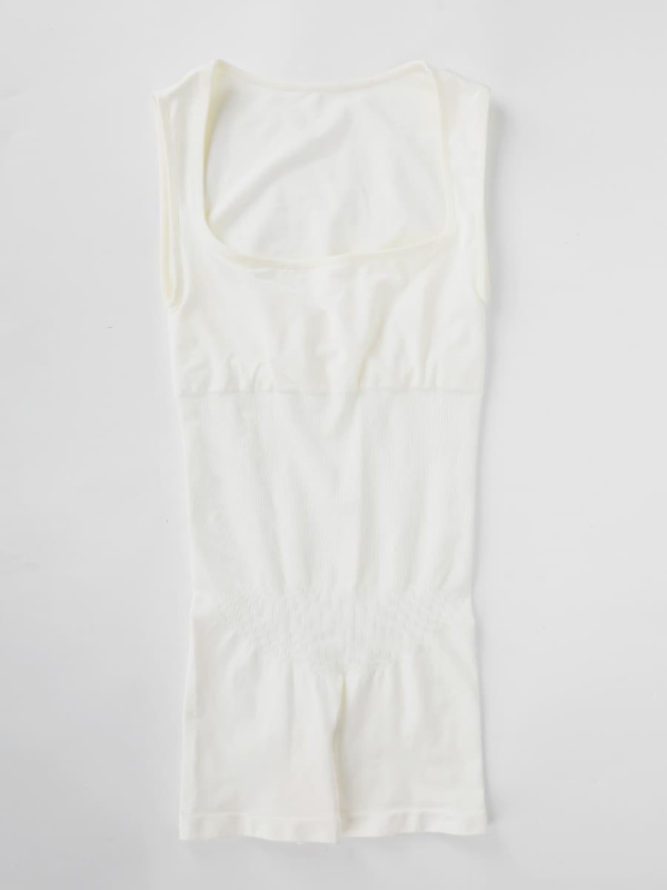 Eco-friendly Seamless Square Neck Waist and Belly Shaping Jumpsuit - Image 15