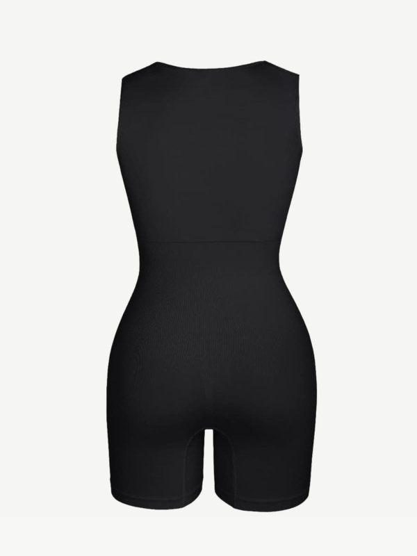 Eco-friendly Seamless Square Neck Waist and Belly Shaping Jumpsuit - Image 8