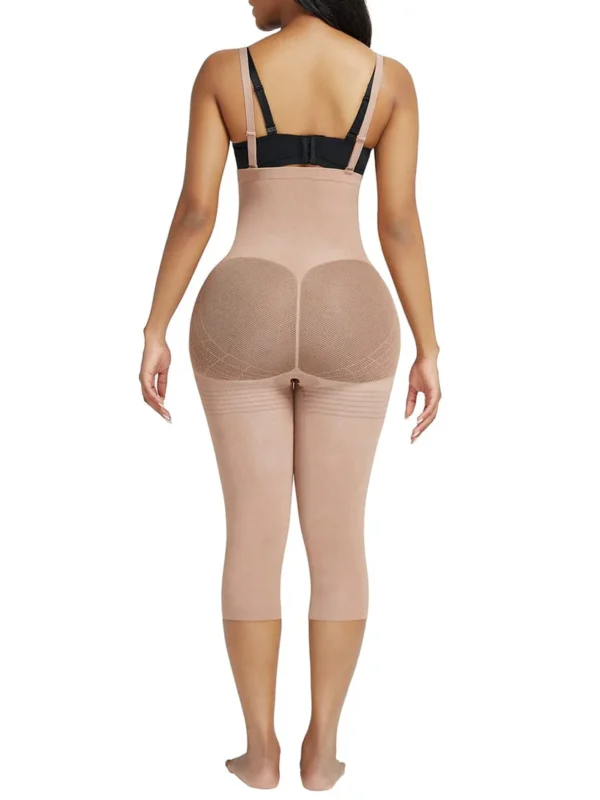 Black Plus Size Full Body Shaper With Open Crotch Smooth Silhouette - Image 8