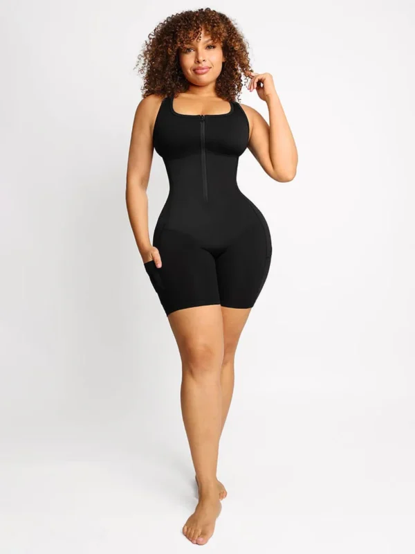 Stretch Athletic Sauna Bodyshaper With Pockets - Image 9