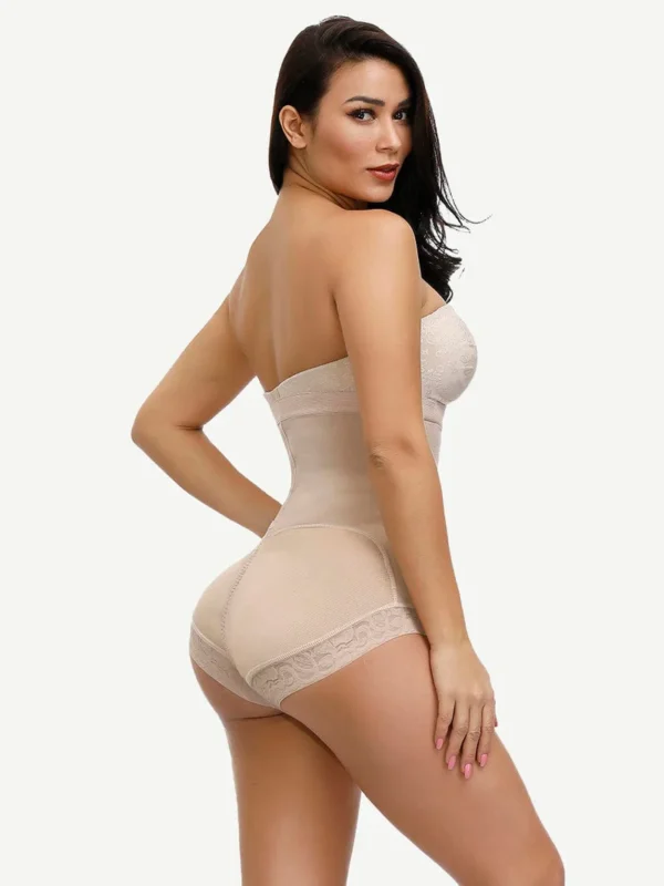 Body-Hugging High Waist Hook Front Plus Size Bodysuit Shape Medium Control Shapewear - Image 3