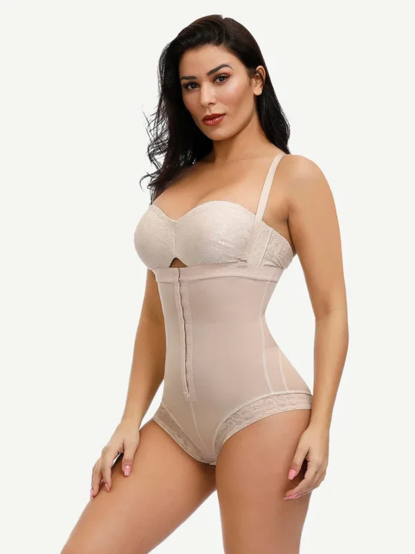 Body-Hugging High Waist Hook Front Plus Size Bodysuit Shape Medium Control Shapewear - Image 4