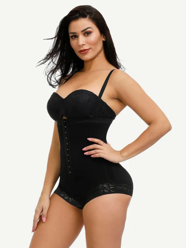 Body-Hugging High Waist Hook Front Plus Size Bodysuit Shape Medium Control Shapewear - Image 6