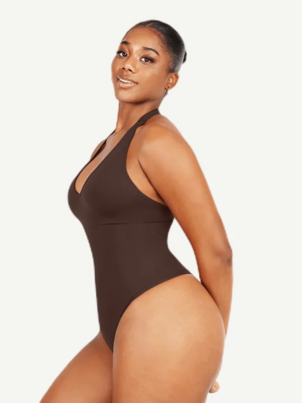 Seamless Hanging Neck Bodysuit Shapewear - Image 7