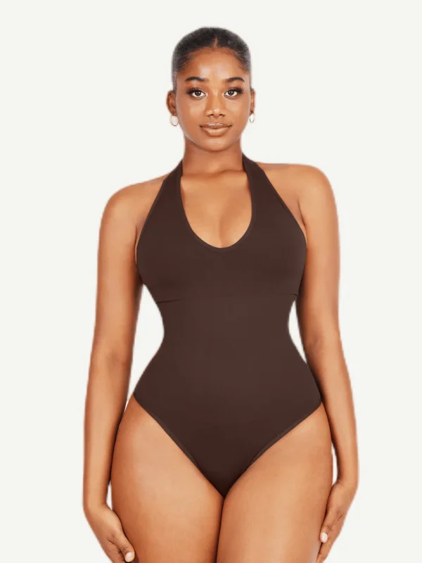 Seamless Hanging Neck Bodysuit Shapewear - Image 8