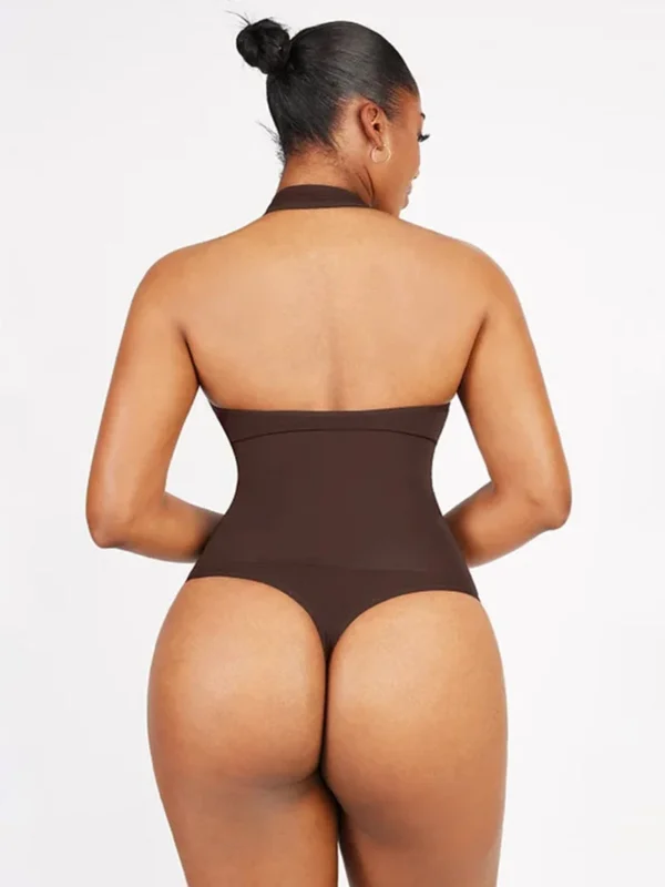 Seamless Hanging Neck Bodysuit Shapewear - Image 3