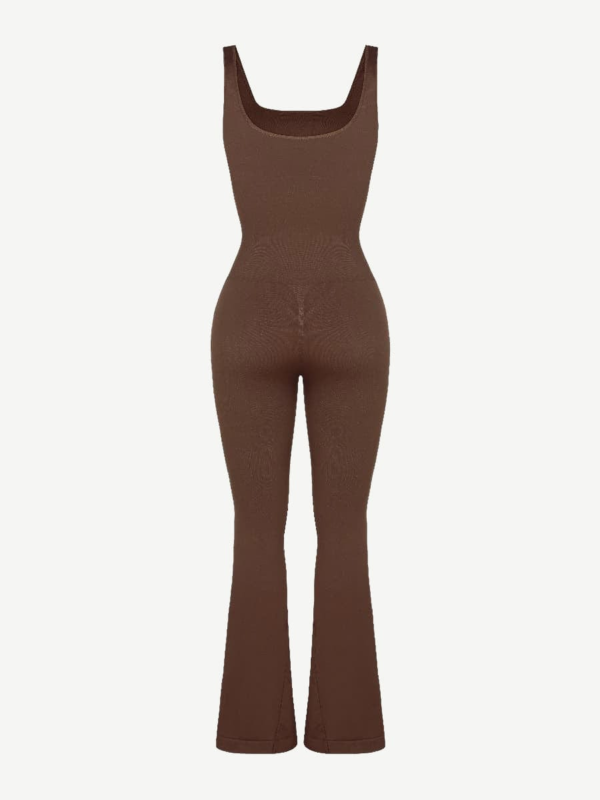 Seamless Square Neck U-Back Flared Jumpsuit - Image 6