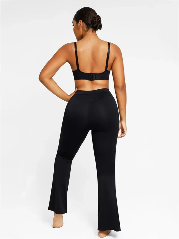 High-waisted Abdominal Control Front Slit Flare Legging - Image 8